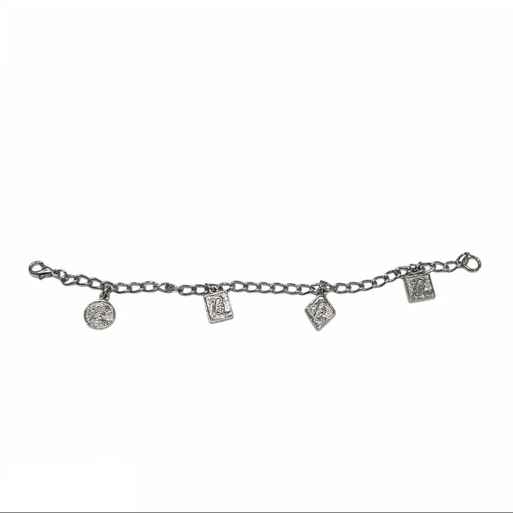 SILVER TONE BARBIE CHARM BRACELET
